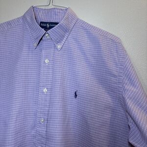 Ralph Lauren Mens Shirt Yarmouth Oxford Cotton 16 -35 Purple Flesh Pony 2XL